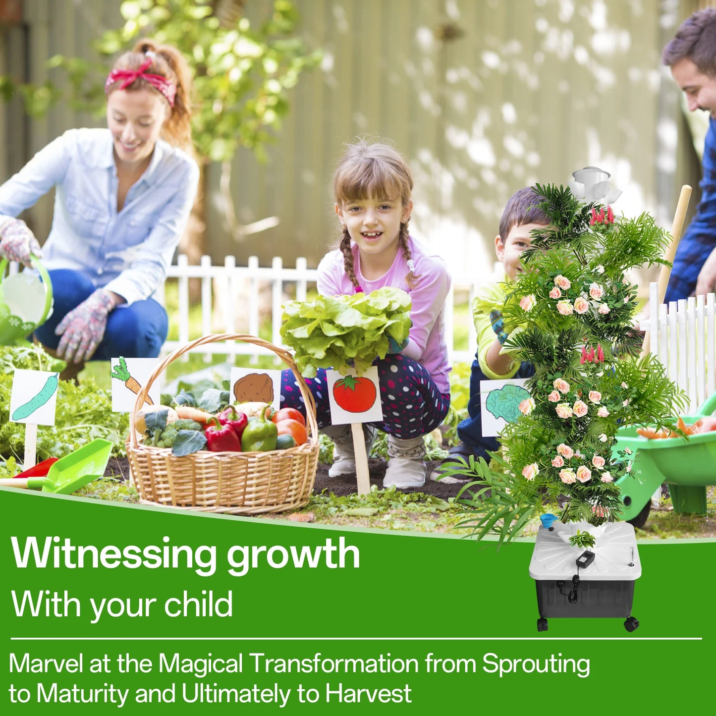 Hydroponic 70 Plant Vertical Growing System For Indoor Herb Cultivation