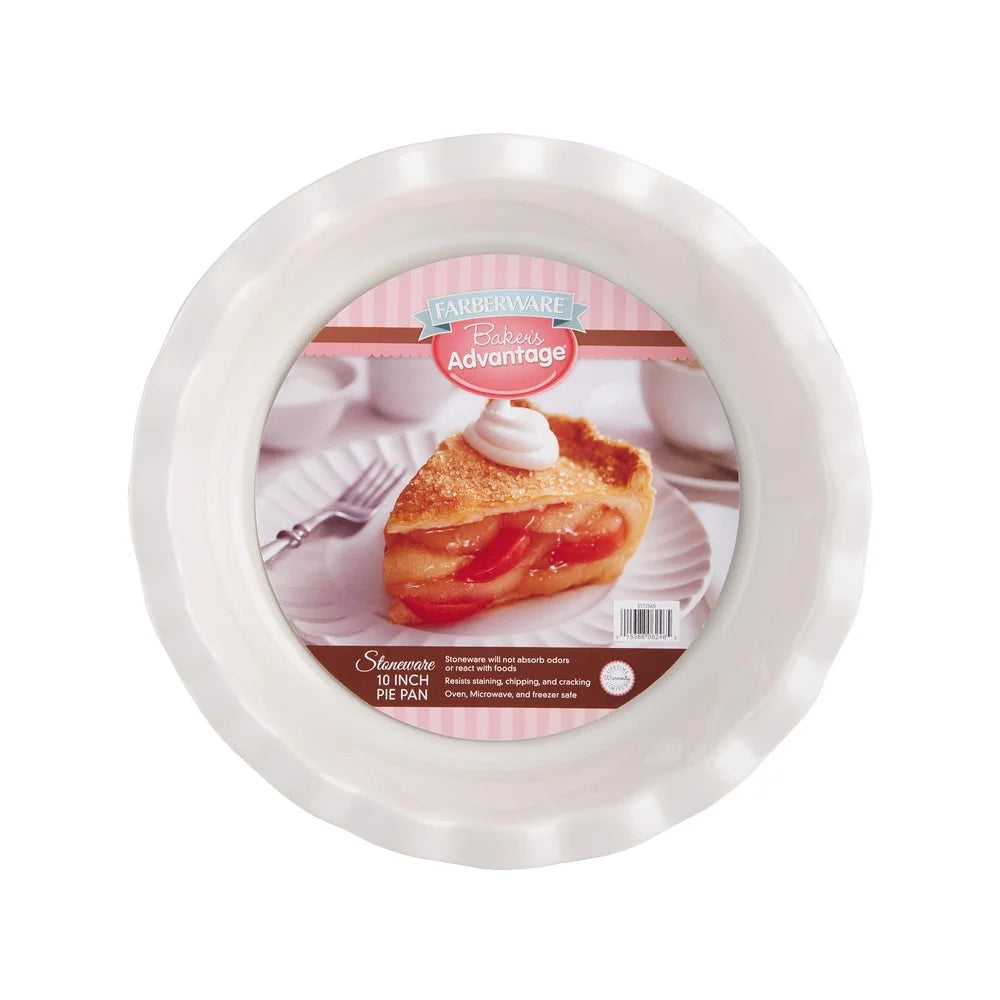 Ceramic Deep Pie Dish Fluted Edge Oven Safe Bakeware