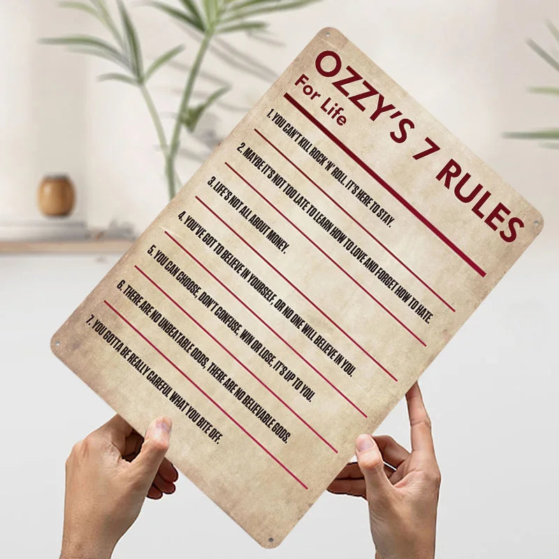 Ozzy Osbourne Metal Poster Wall Art Tin Sign