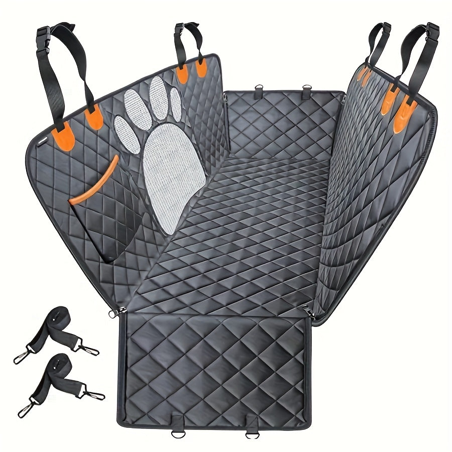 Car Rear Dog Seat Cover Waterproof Hammock With Mesh Windows