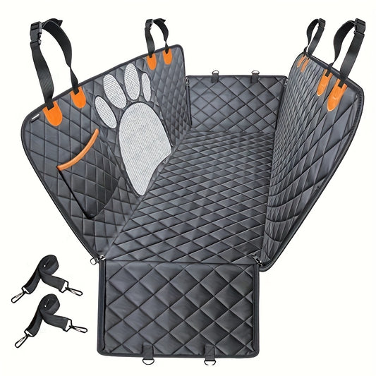 Car Rear Dog Seat Cover Waterproof Hammock With Mesh Windows