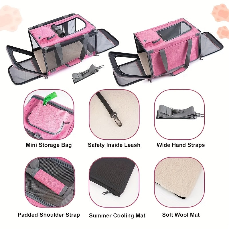 Airline Approved Soft-Sided Pet Carrier for Cats and Small Dogs