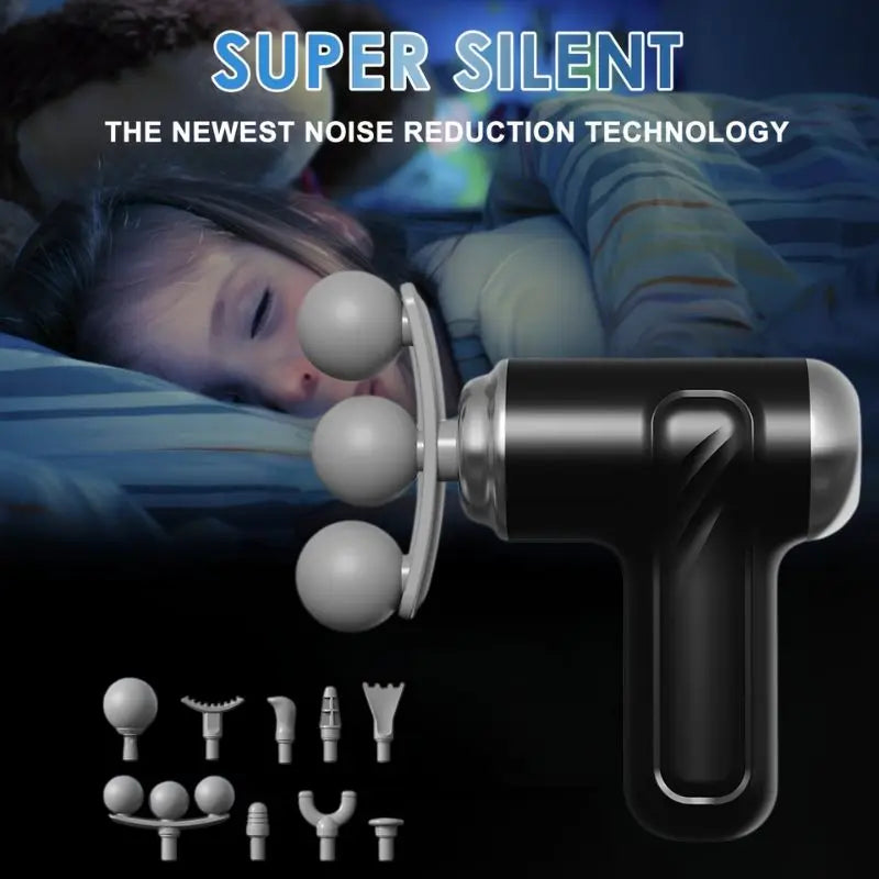 Triple Mini Fascia Gun With 6 Modes For Body Massage
