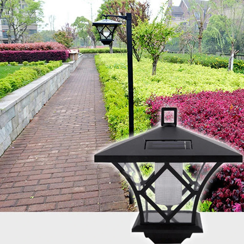 Solar Post Light Waterproof Auto On Off Landscape Lamp