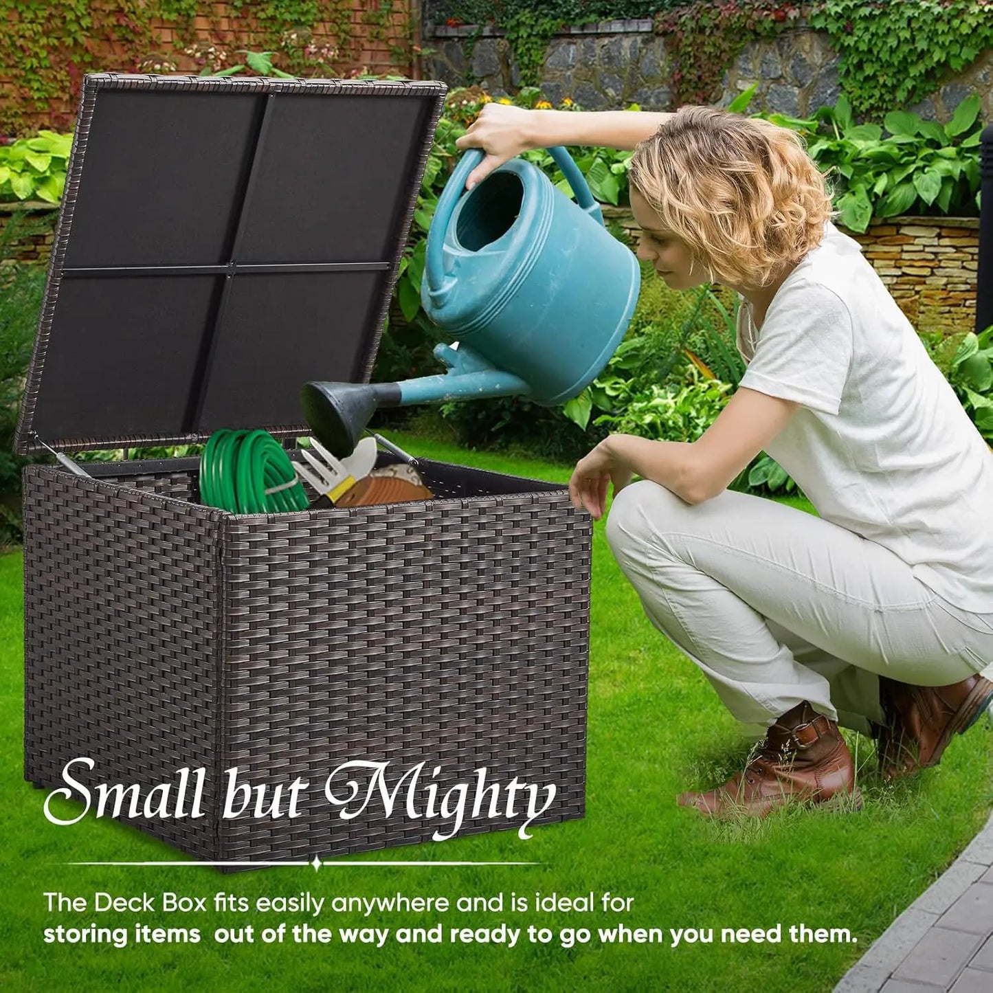 GUOHE Outdoor Patio Conversation Set With Storage Box