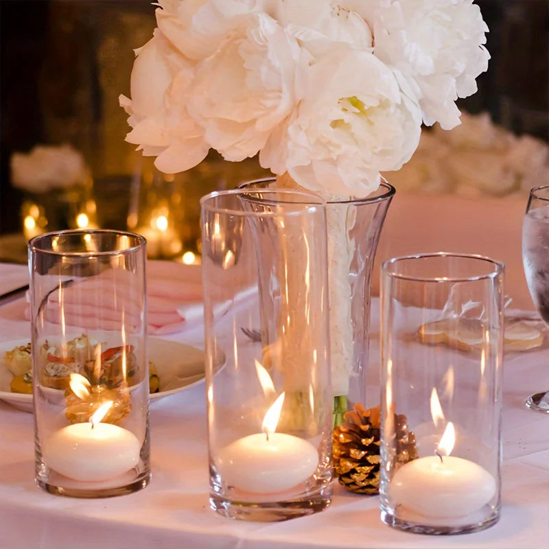 Glass Cylinder Vase Set Centerpieces for Wedding and Dining Decor