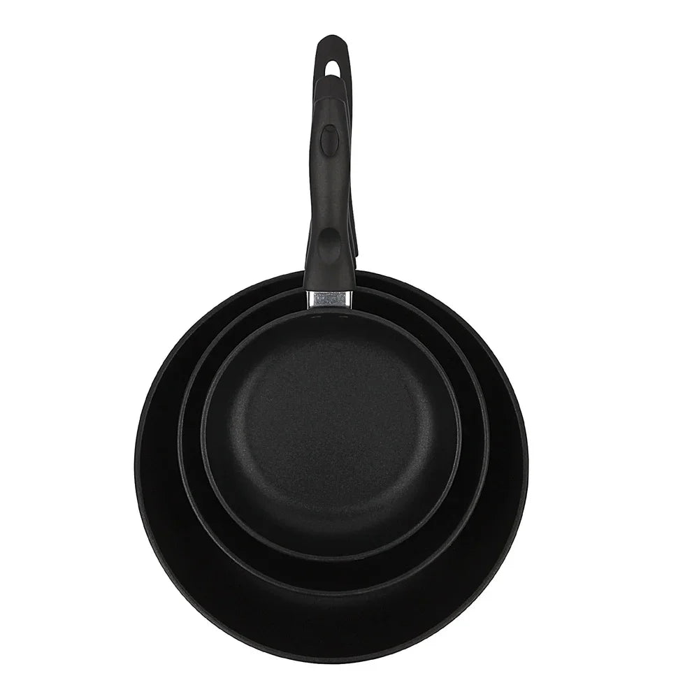 Nonstick Aluminum Skillet Set Three Piece Dishwasher Safe Cookware
