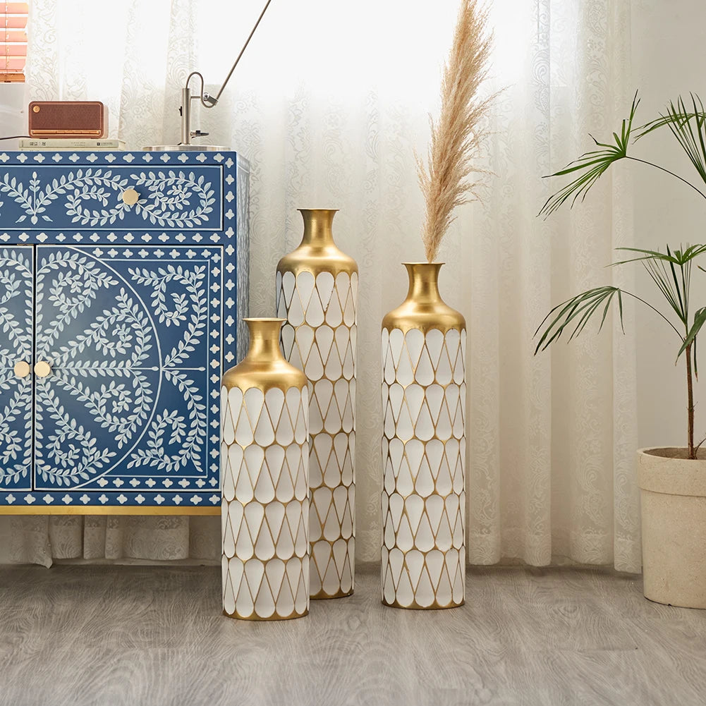 TWISTER.CK Floor Metal Vase Set 3-Piece Modern Drop Vases