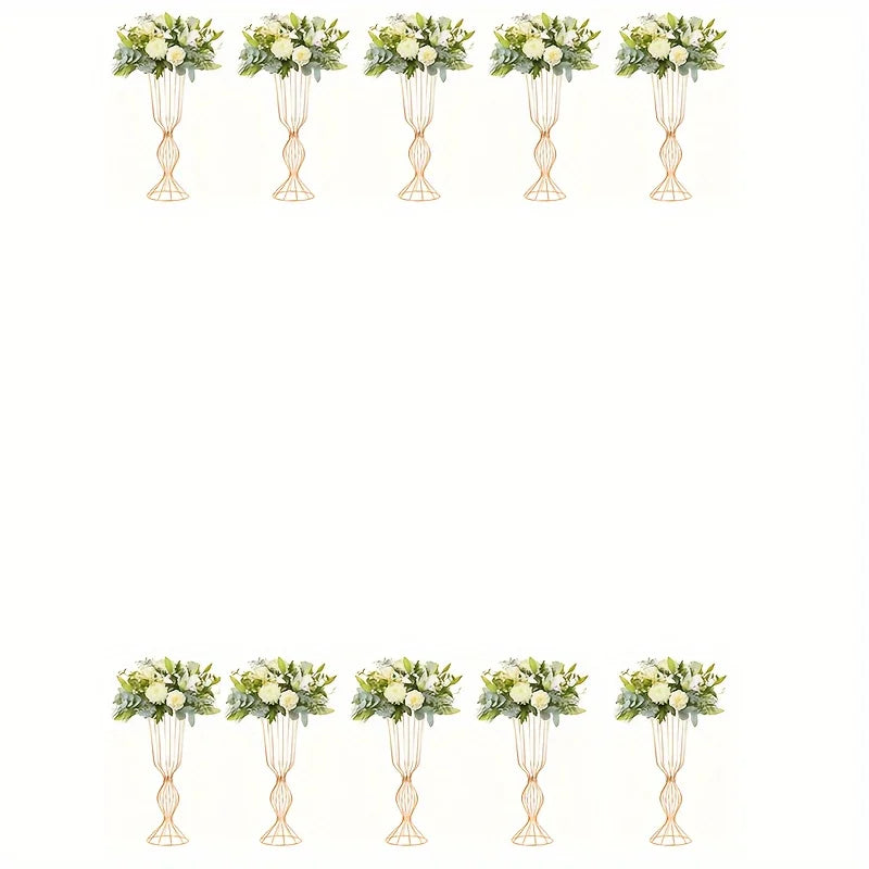 Modern Metal Decorative Vases for Wedding Centerpieces