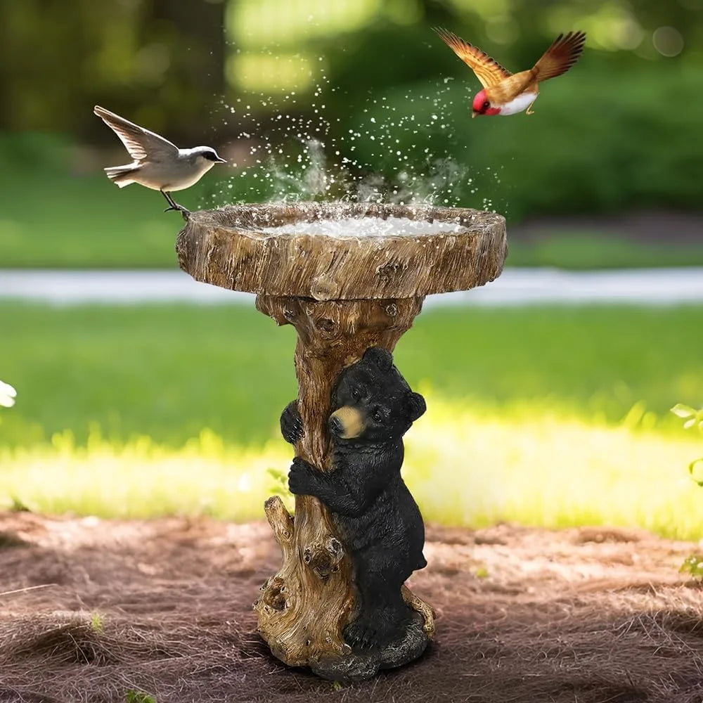 Outdoor Resin Bird Bath Stand For Garden Decoration