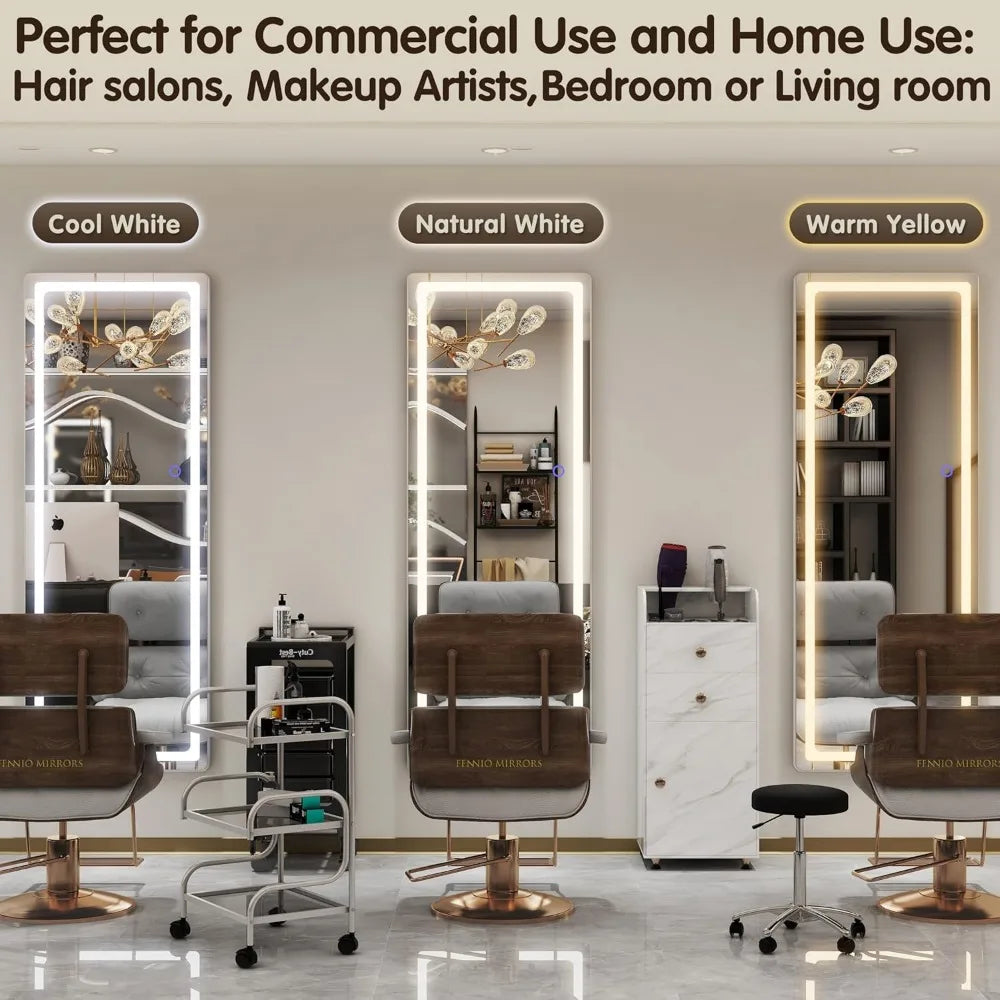 LED Lighted Full Body Floor Mirror For Home And Salon Use