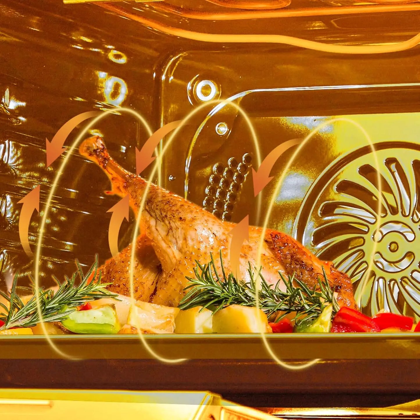 Acekool Built-In Electric Oven 70L Capacity With 8 Functions