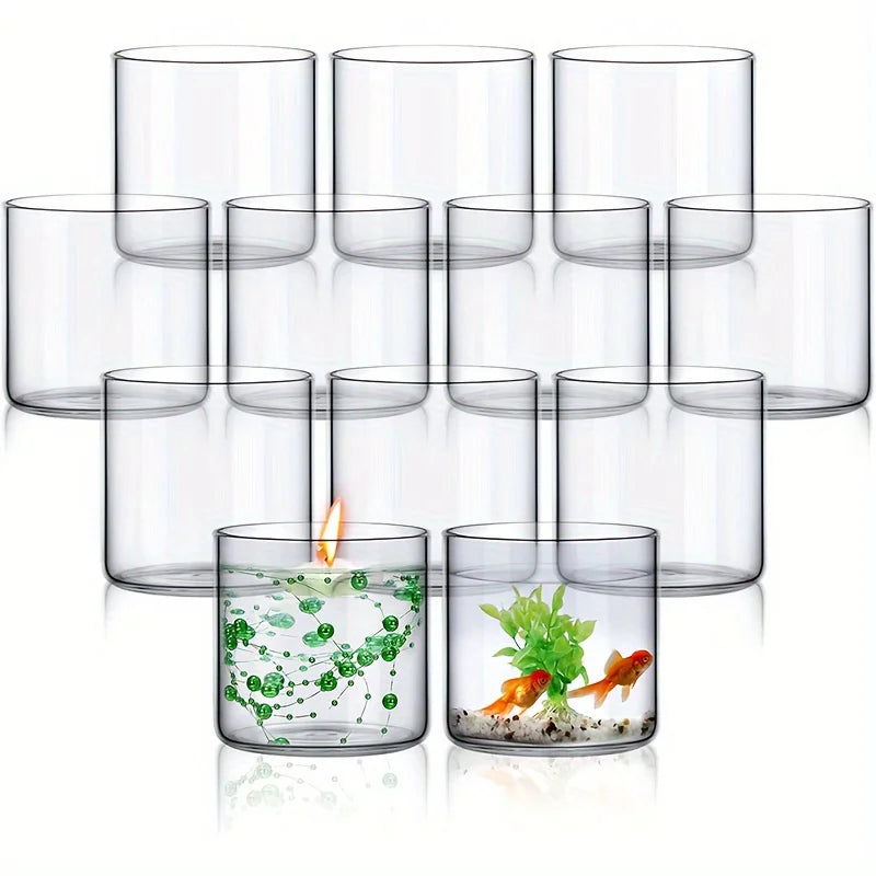 Glass Cylinder Vase Set Centerpieces for Wedding and Dining Decor