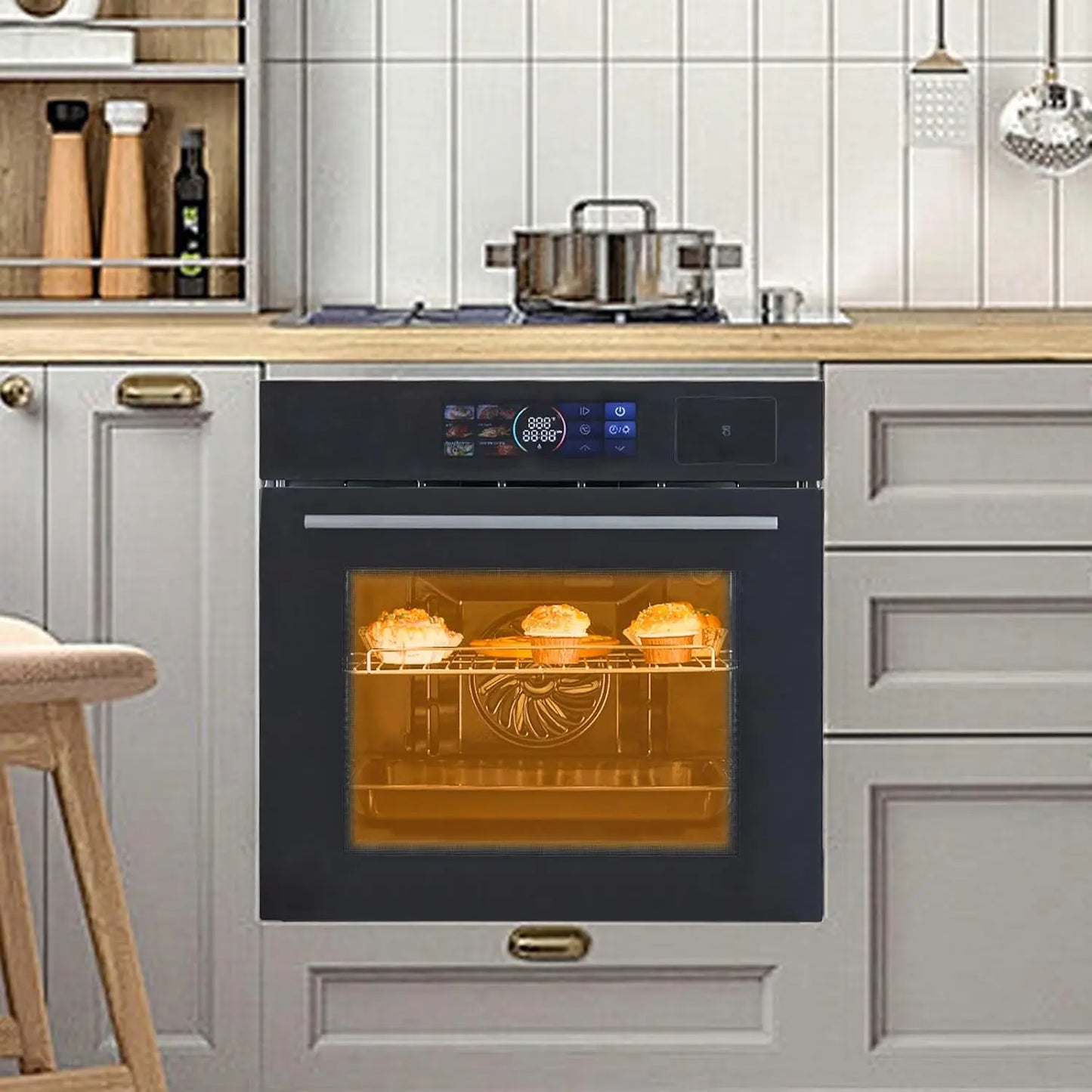 Acekool Built-In Electric Oven 70L Capacity With 8 Functions
