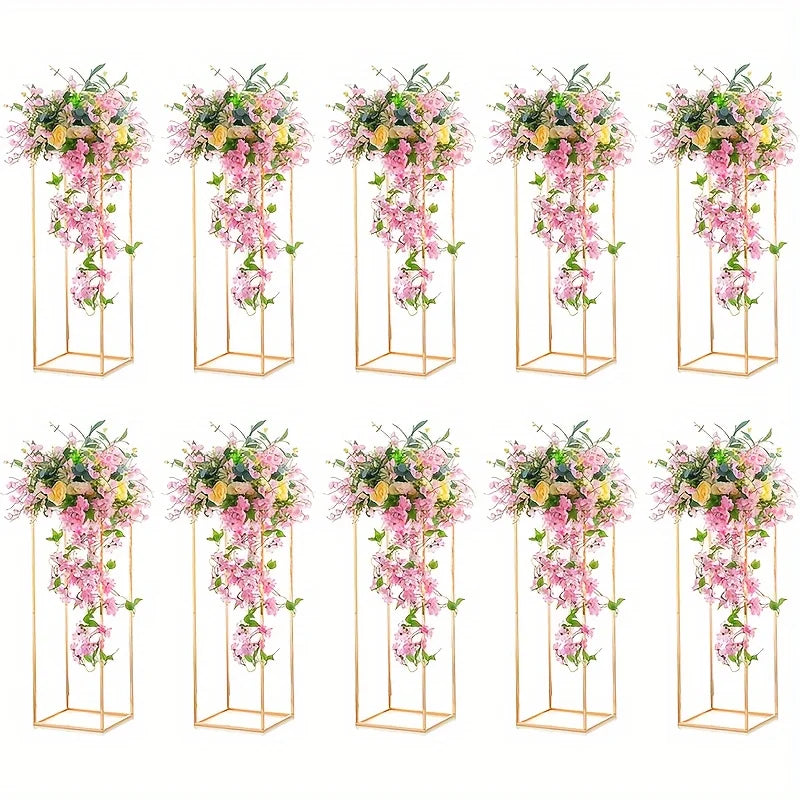 Metal Vase Set for Tables and Events Tall Flower Stand