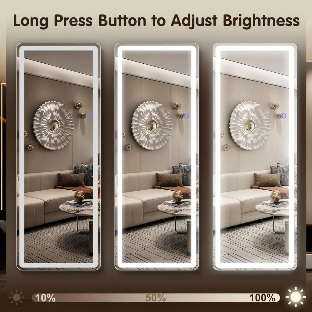 LED Lighted Full Body Floor Mirror For Home And Salon Use