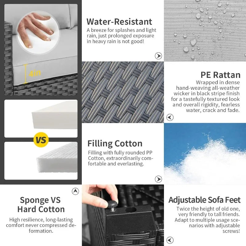 Patio Set With 60,000 BTU Propane Fire Pit