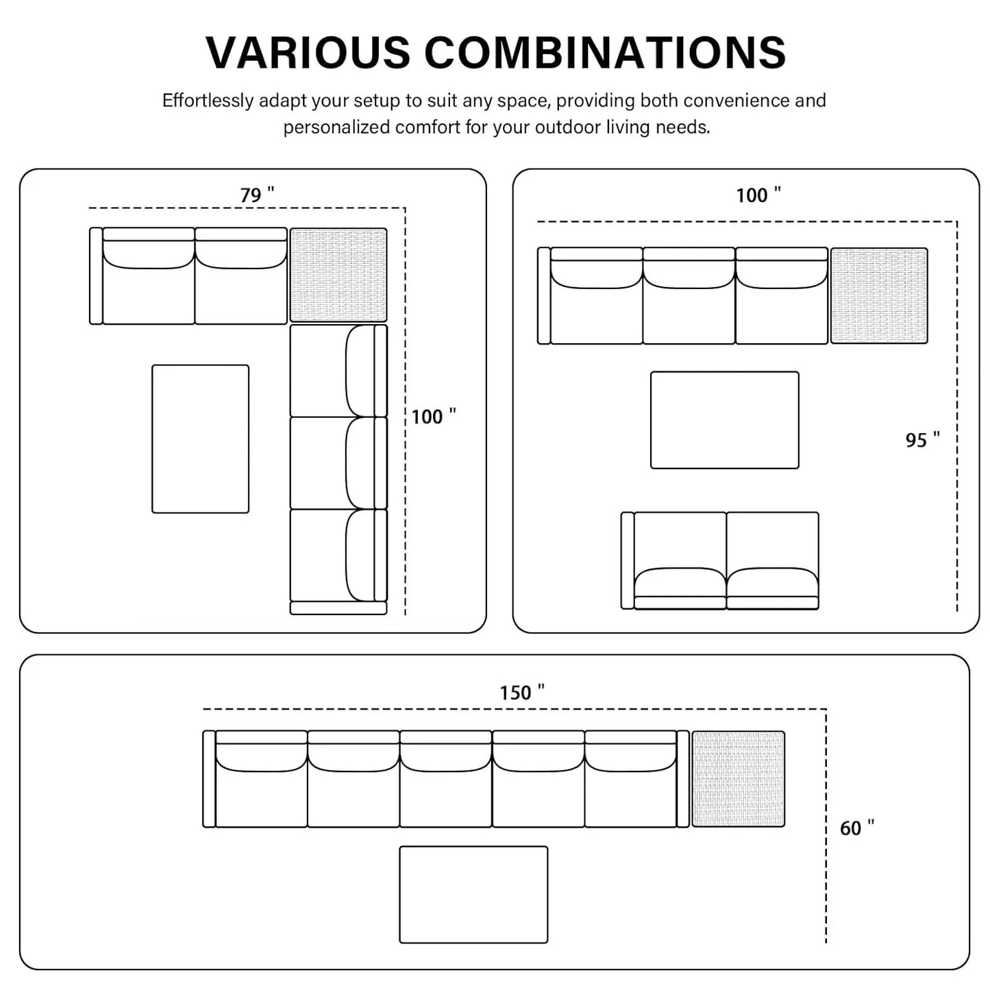 GUOHE Outdoor Patio Conversation Set With Storage Box