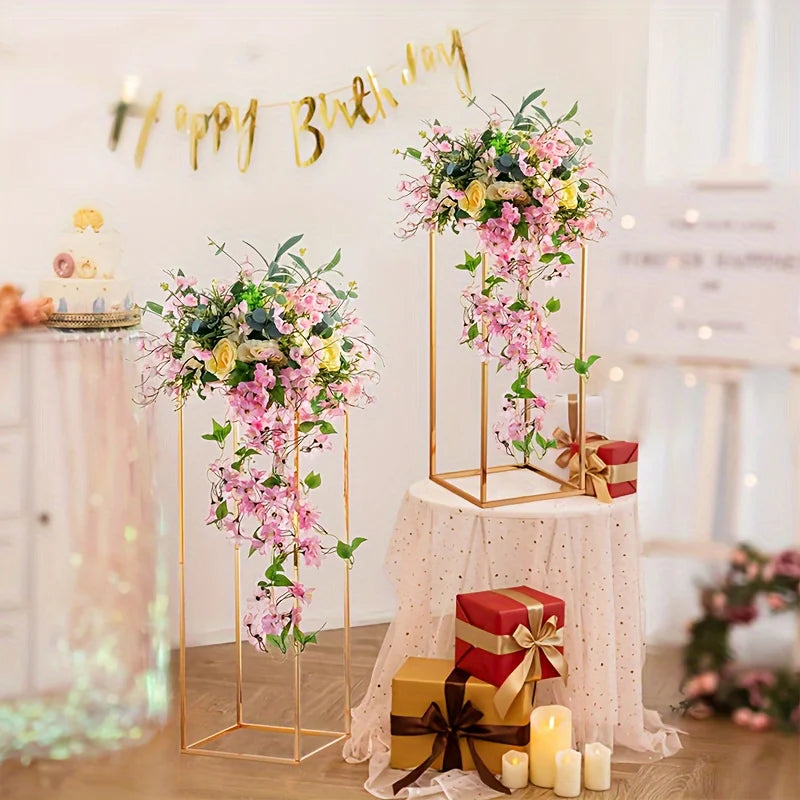 Metal Vase Set for Tables and Events Tall Flower Stand