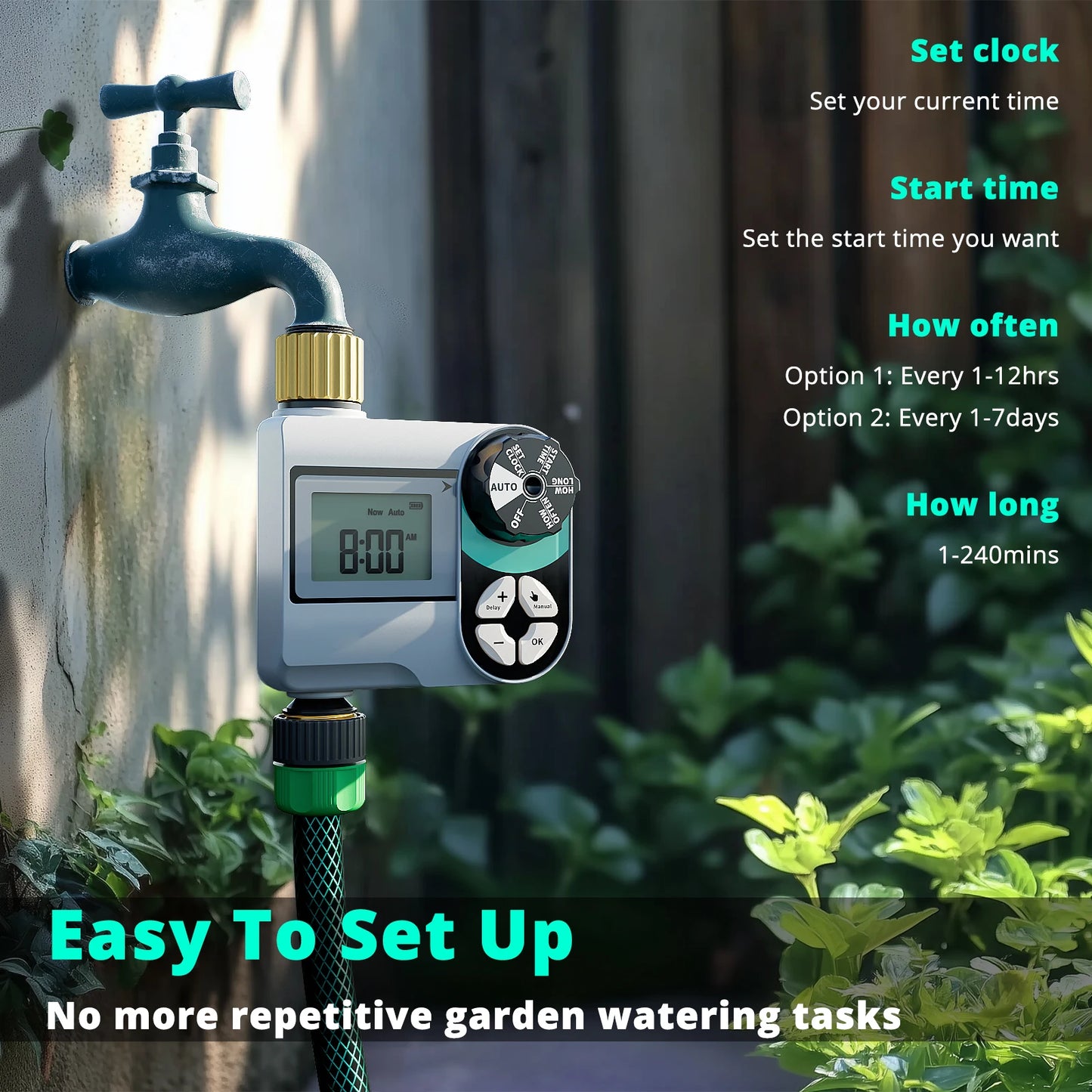 Restmo 2 Pack Digital Water Timer With LCD Display