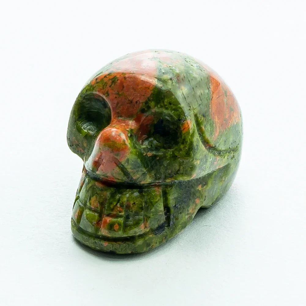 Natural Crystal Skull Carving Desktop Ornament Gift For Halloween