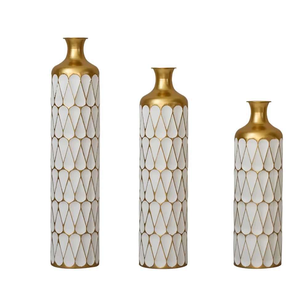 TWISTER.CK Floor Metal Vase Set 3-Piece Modern Drop Vases