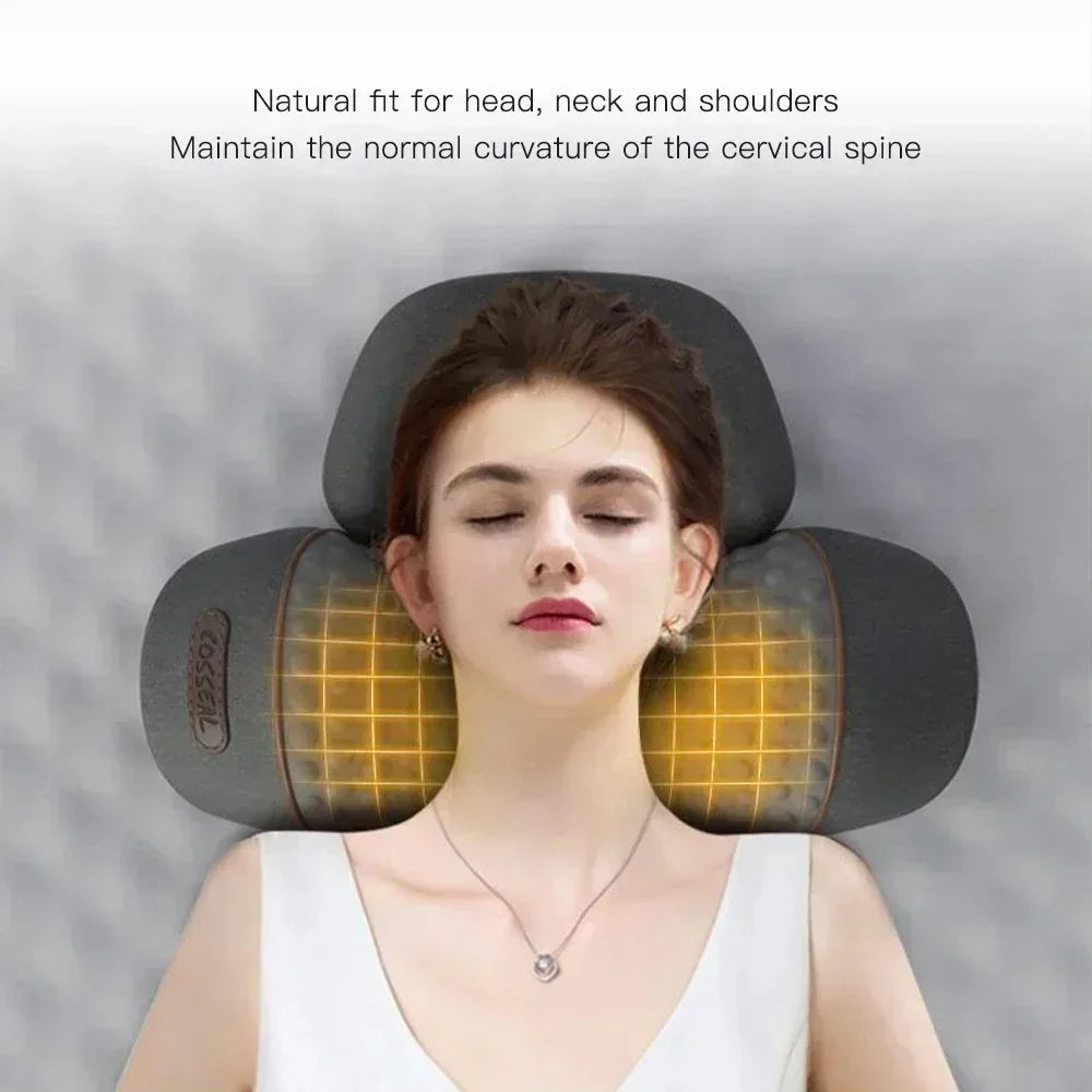 Okayso Electric Neck Massager Pillow With Heating Vibration Traction