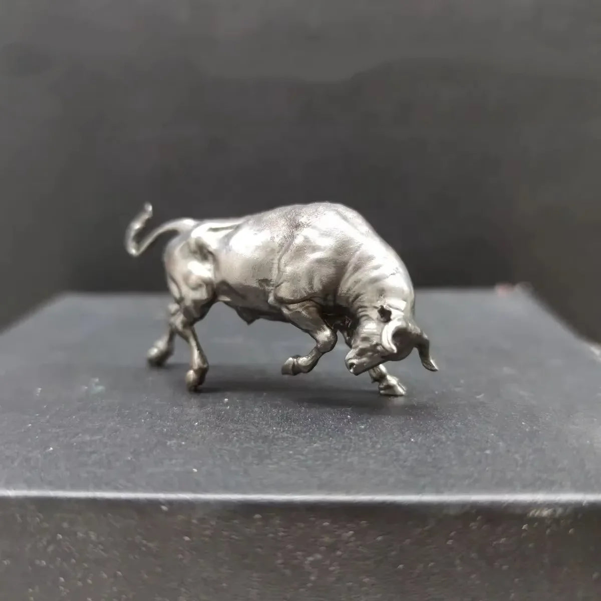Solid Copper Bull Ornament Mascot For Wall Street Decor