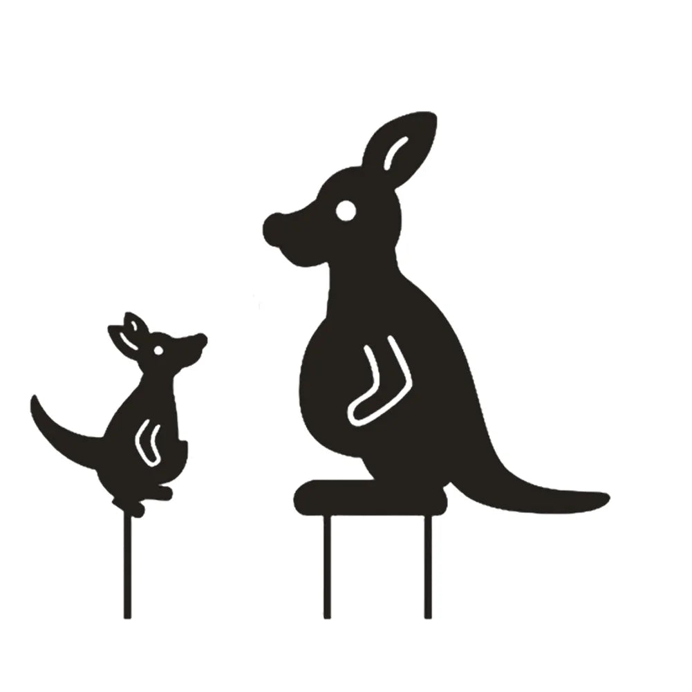 Shunmaii Metal Silhouette Animal Garden Stakes Statue Set