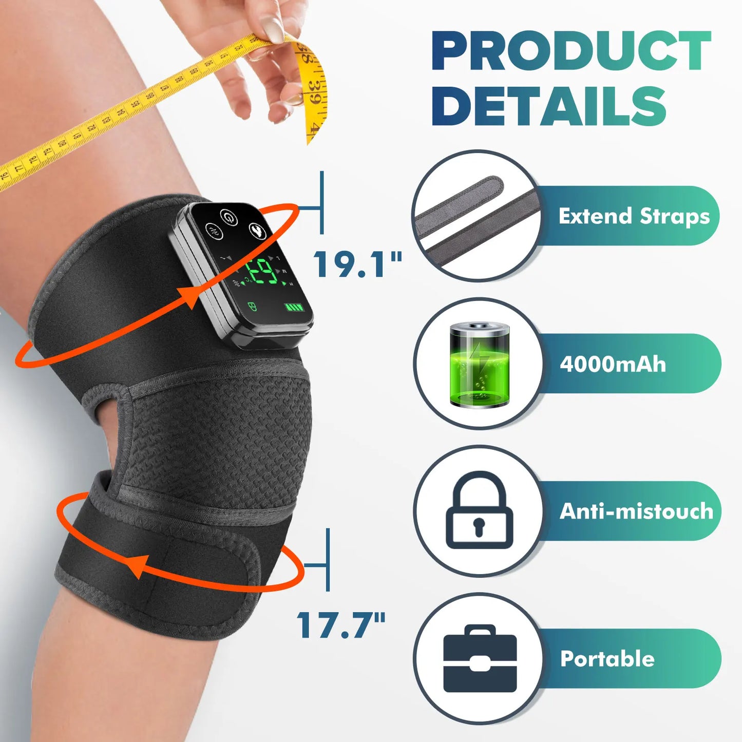Intelligent Electric Heating Knee Massage Device With Warm Compress