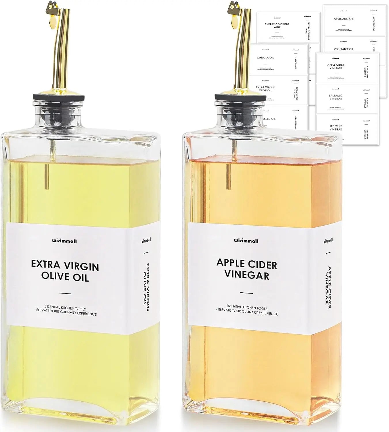 Olive Oil Dispenser Bottle Set Glass Kitchen Essential