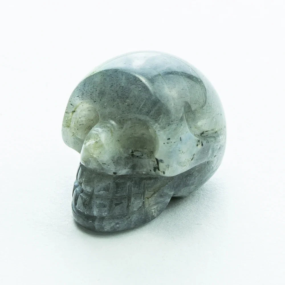 Natural Crystal Skull Carving Desktop Ornament Gift For Halloween