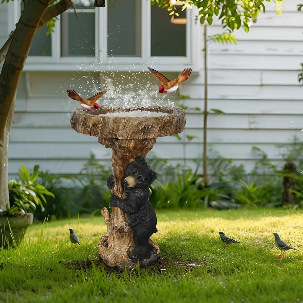 Outdoor Resin Bird Bath Stand For Garden Decoration