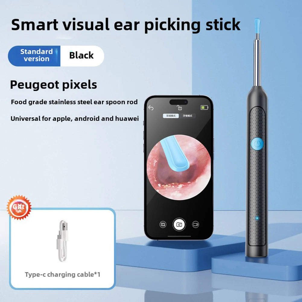 Smart Visual Ear Wax Removal Tool With Camera Otoscope Set