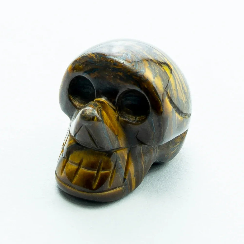Natural Crystal Skull Carving Desktop Ornament Gift For Halloween