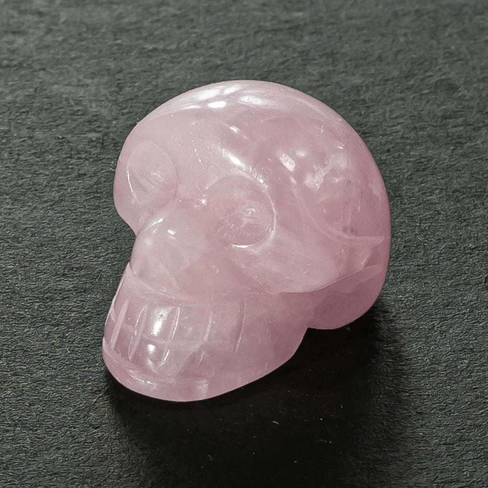 Natural Crystal Skull Carving Desktop Ornament Gift For Halloween