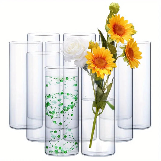 Glass Cylinder Vase Set Centerpieces for Wedding and Dining Decor