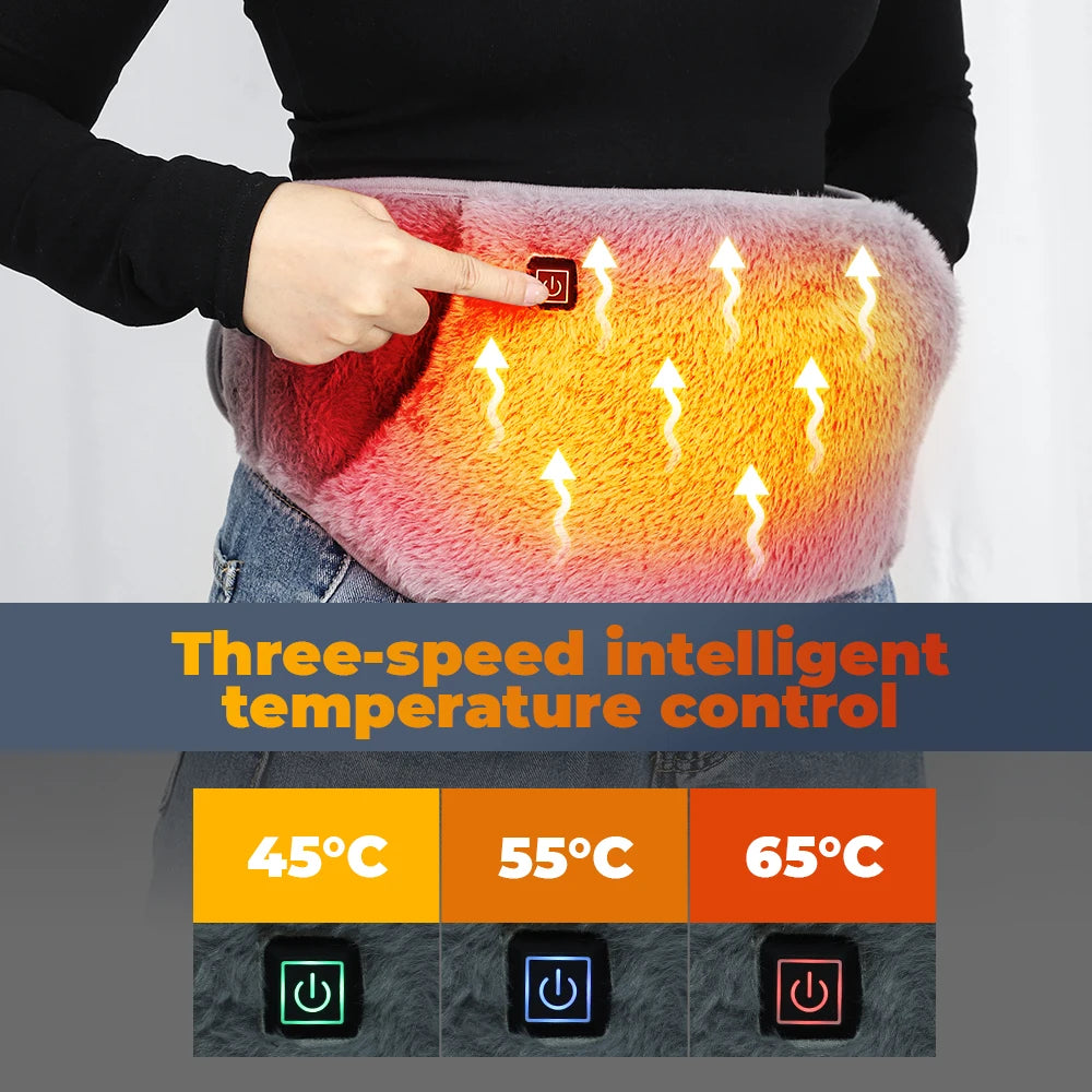 PASTSKY Graphene Heating Pad 3 Levels Usb Waist Abdominal Warmer