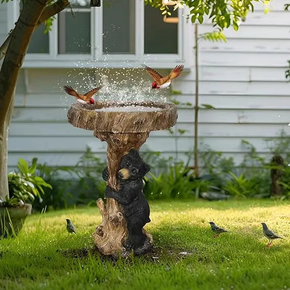 Outdoor Resin Bird Bath Stand For Garden Decoration