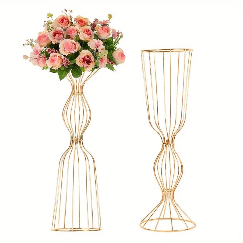 Modern Metal Decorative Vases for Wedding Centerpieces
