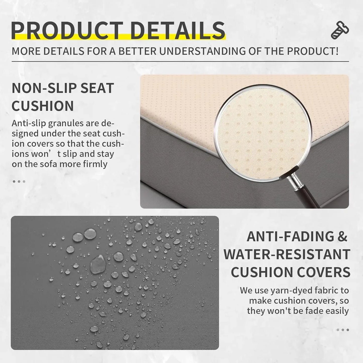 XMSJ 6-Piece Wicker Patio Furniture Set With Storage Table