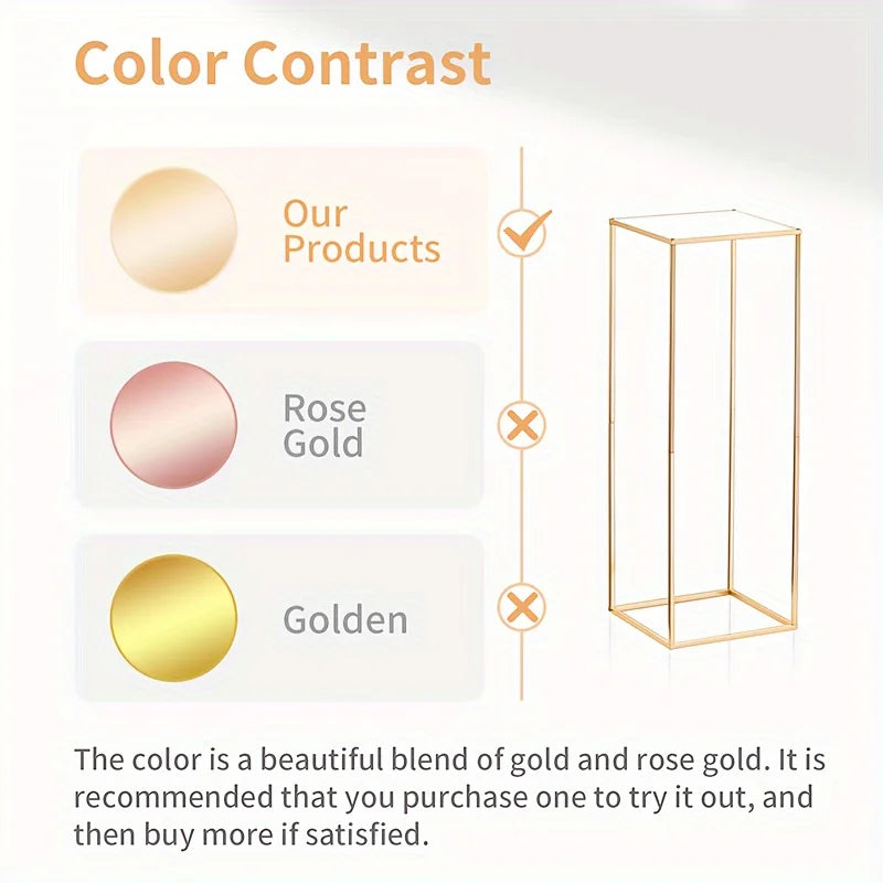 Metal Vase Set for Tables and Events Tall Flower Stand