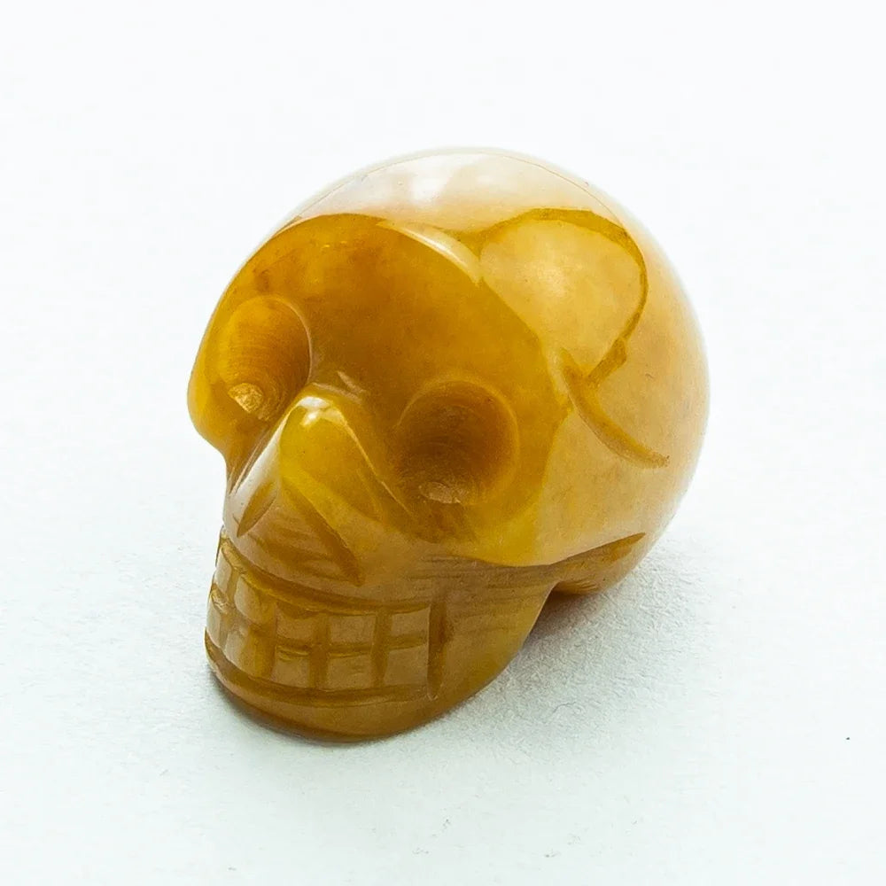 Natural Crystal Skull Carving Desktop Ornament Gift For Halloween