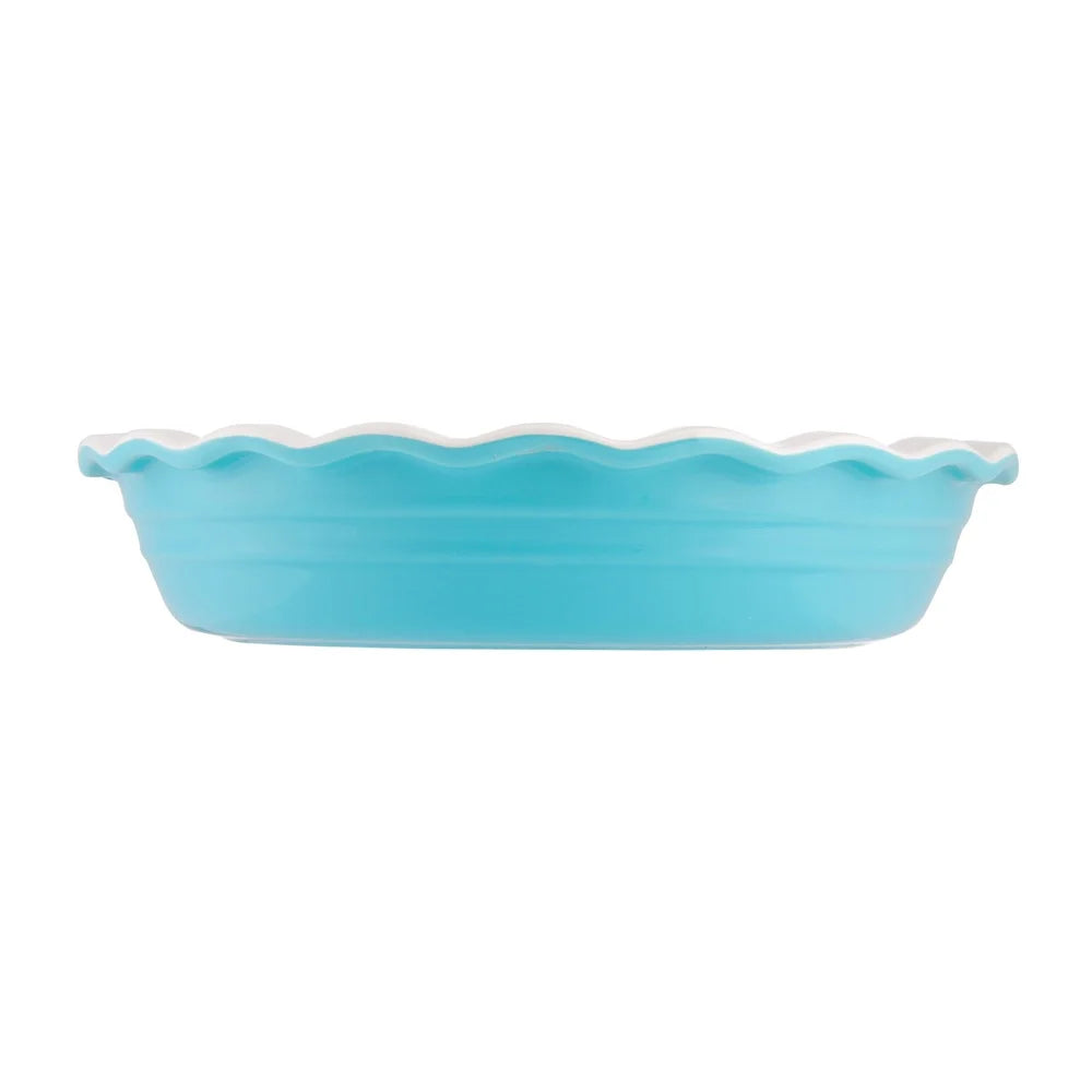 Ceramic Deep Pie Dish Fluted Edge Oven Safe Bakeware