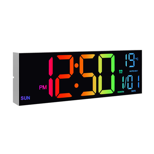 Digital Wall Clock With Remote LED Display And Alarm