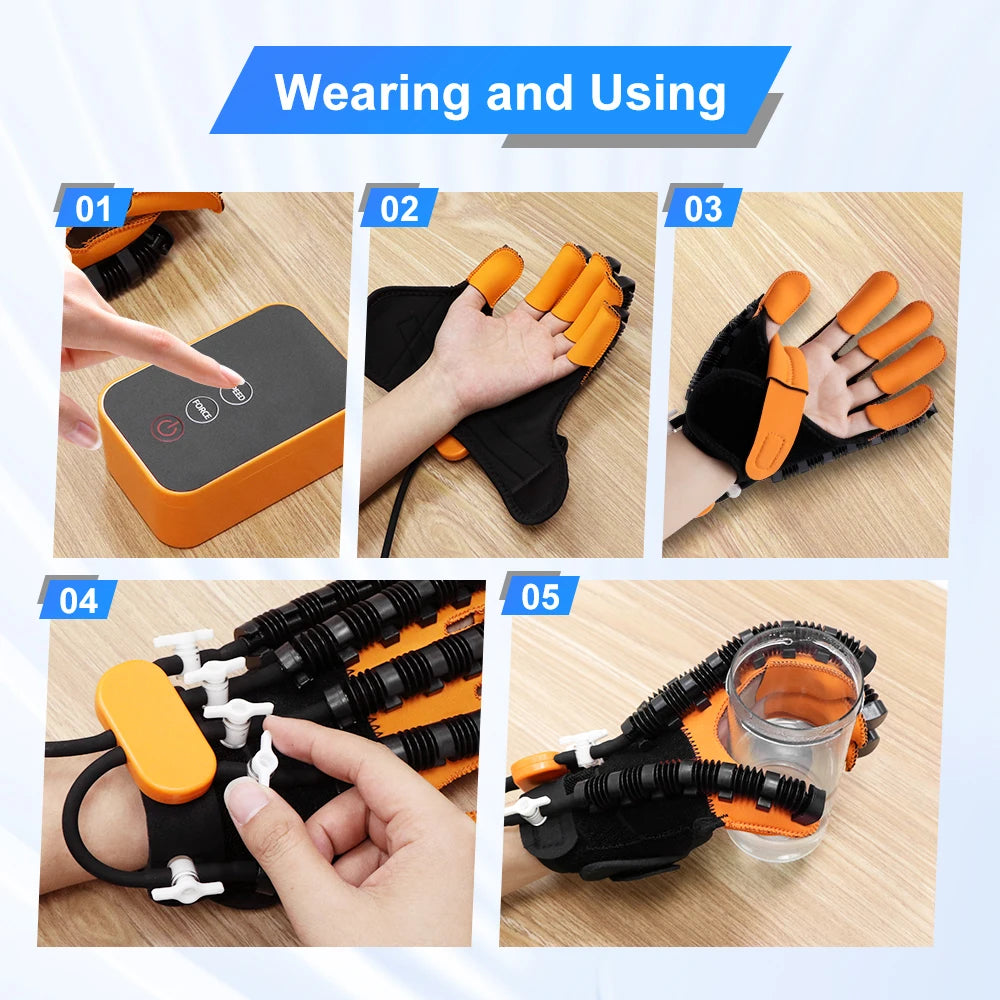 Rechargeable Stroke Rehabilitation Robot Gloves JBMBHC For Hemiplegia