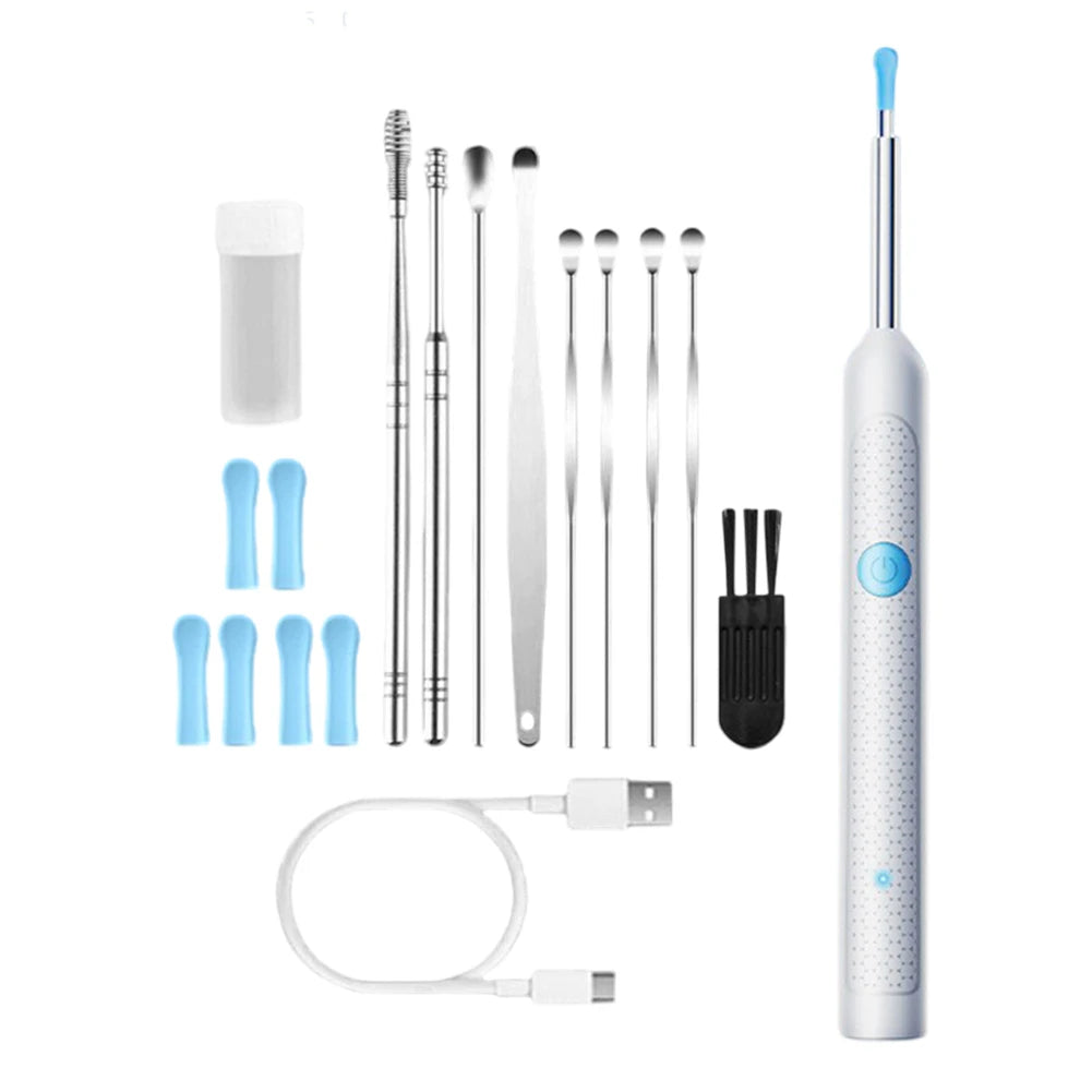 Smart Visual Ear Wax Removal Tool With Camera Otoscope Set