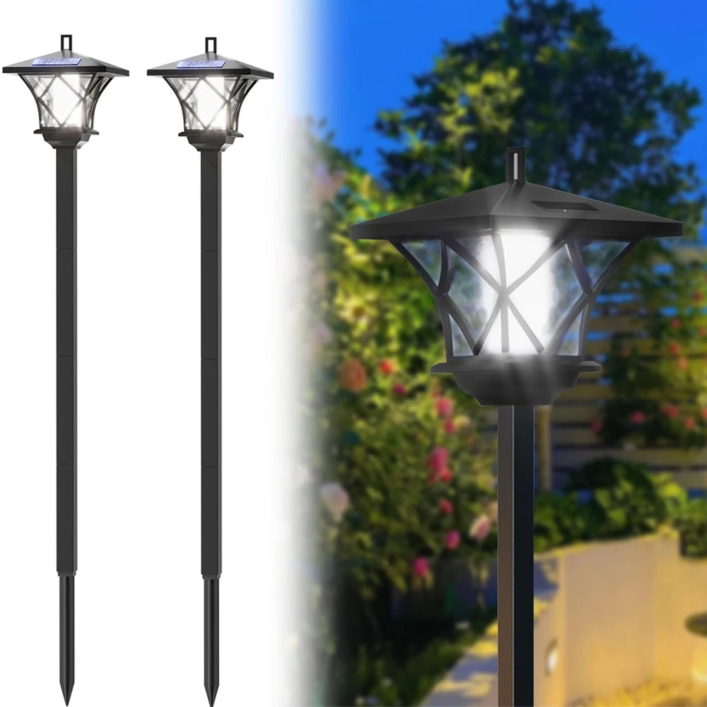 Solar Post Light Waterproof Auto On Off Landscape Lamp