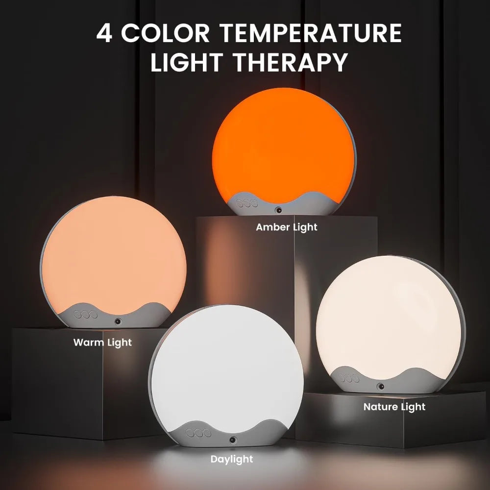 10,000 Lux Light Therapy Lamp With Sunlight Alarm Clock And Sleep Aid