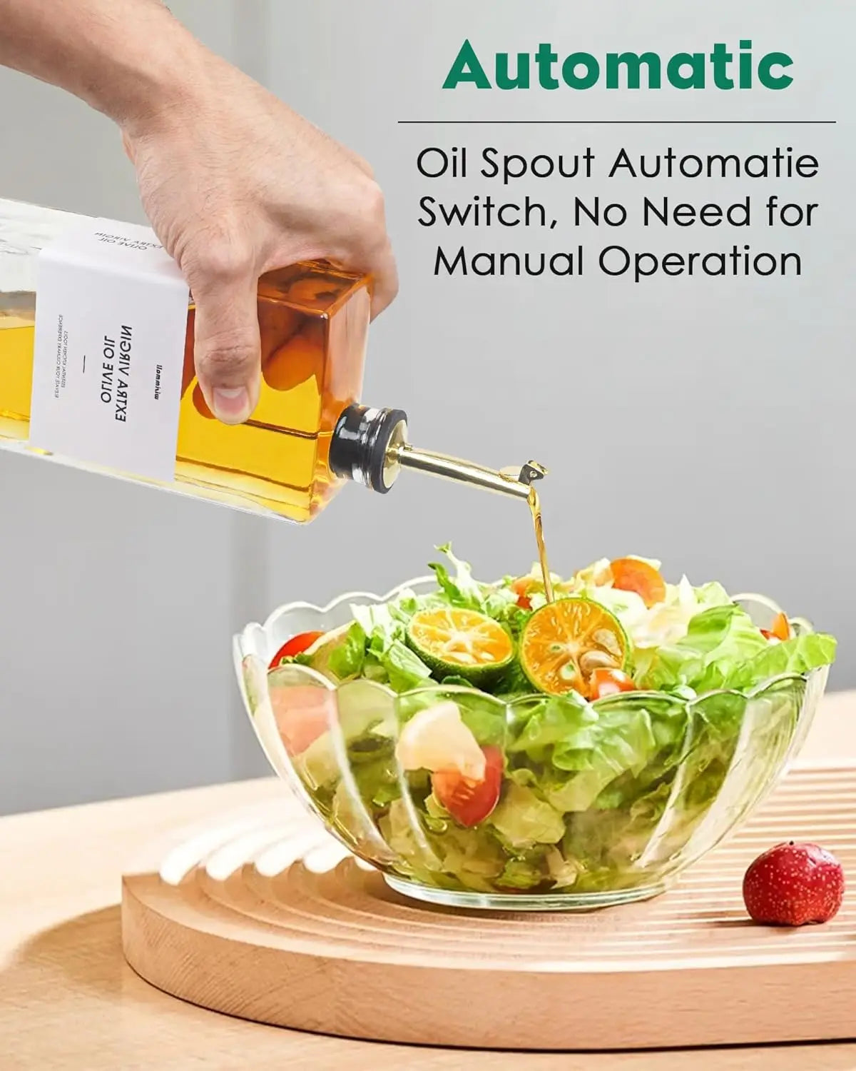 Olive Oil Dispenser Bottle Set Glass Kitchen Essential